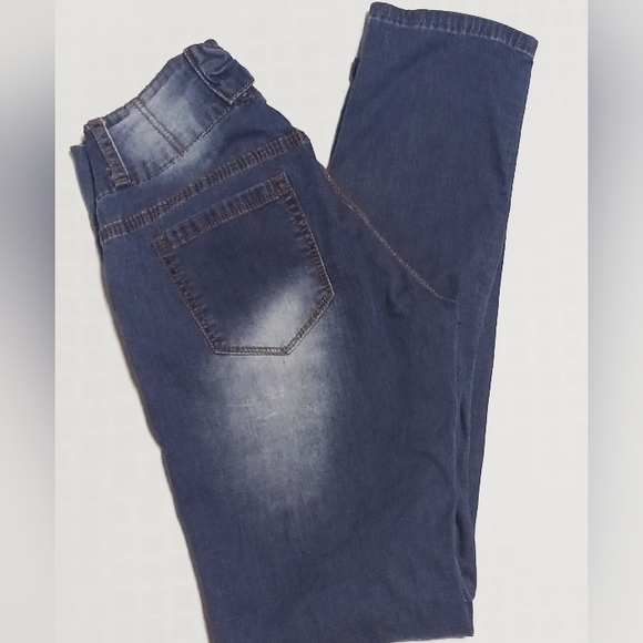 Women's High Waist Jeans Bow On Rear Waistband - Picture 2 of 2